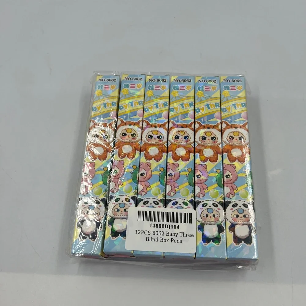 Baby Three Ink Pen Set 12 Pack No. 6062 0.5mm Cute Character Blind Box Lot